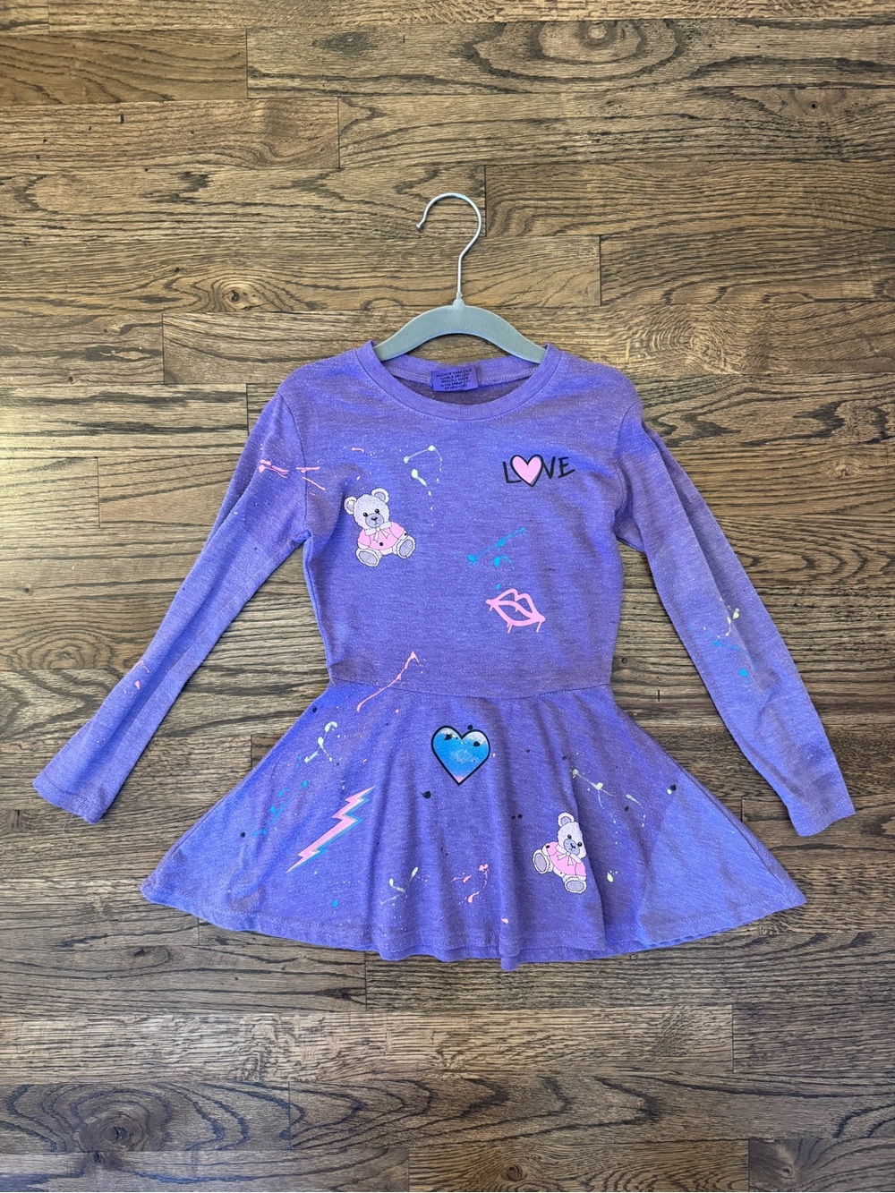 Purple Girls' Firehouse Long Sleeve Dress